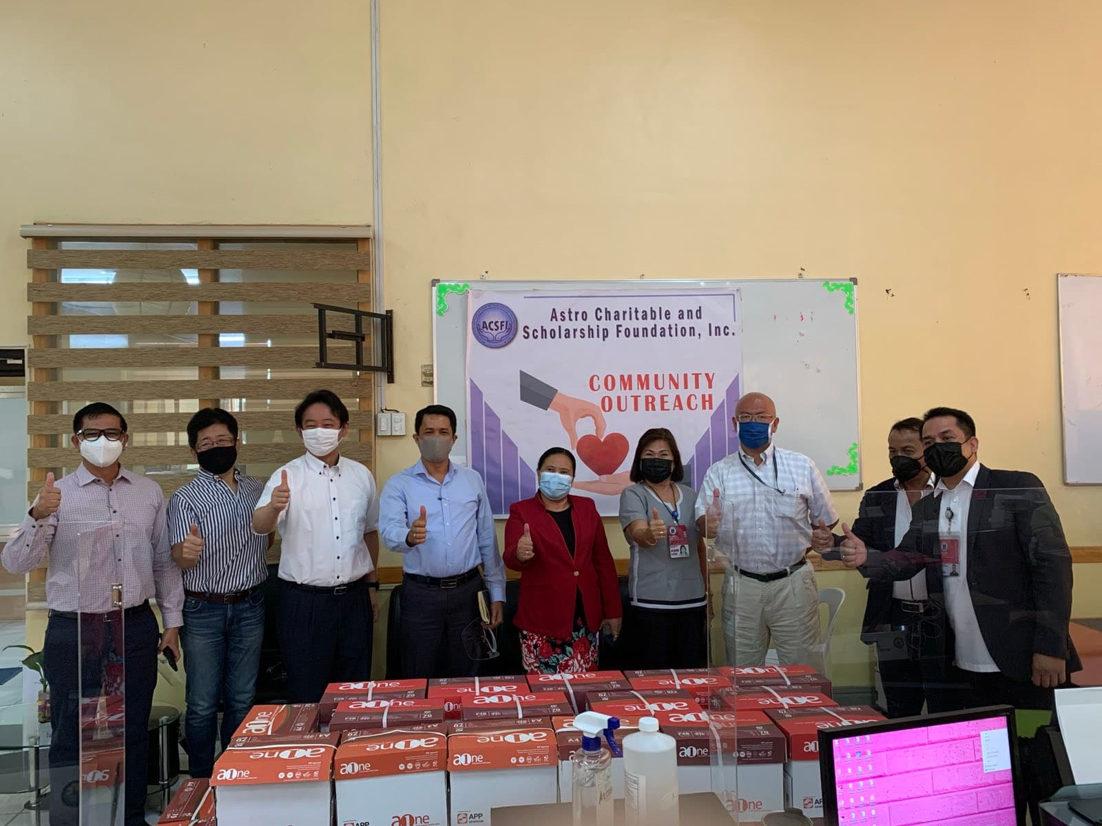 Community members working together